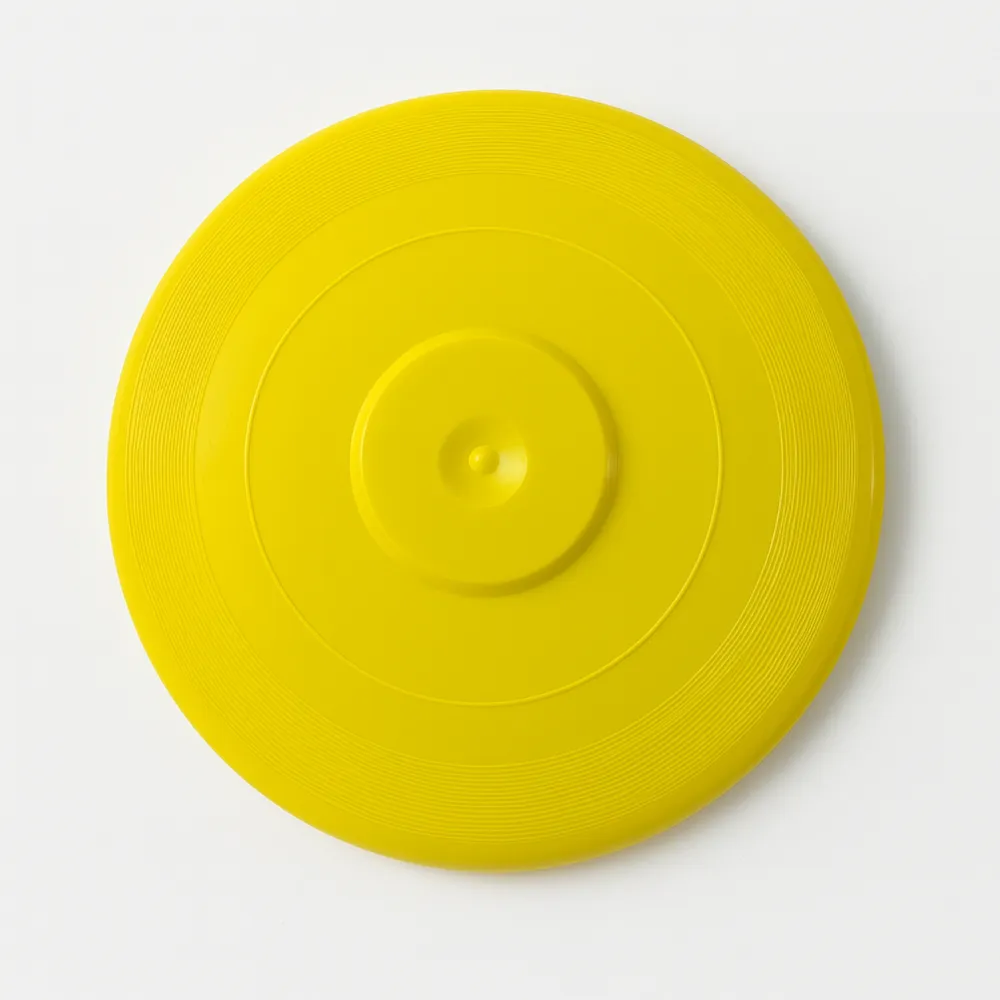 Frisbee de polietileno color amarillo