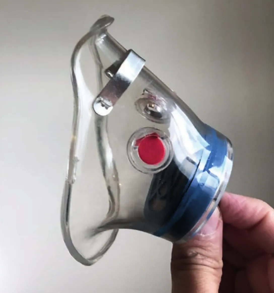 KleenAir Mask respirator from the side, with the aluminum nose clip