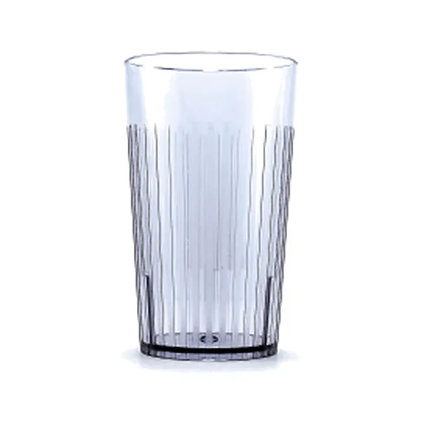 Smoke PET short hotel tumbler, 12 fl oz