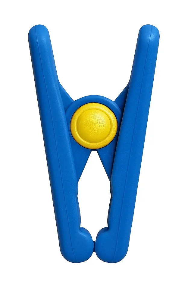 Pinza para ropa de plástico, color azul