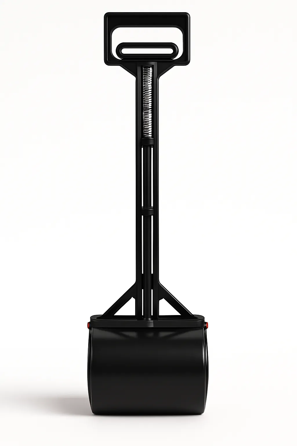 Recogedor de heces para mascotas con mango largo, color negro
