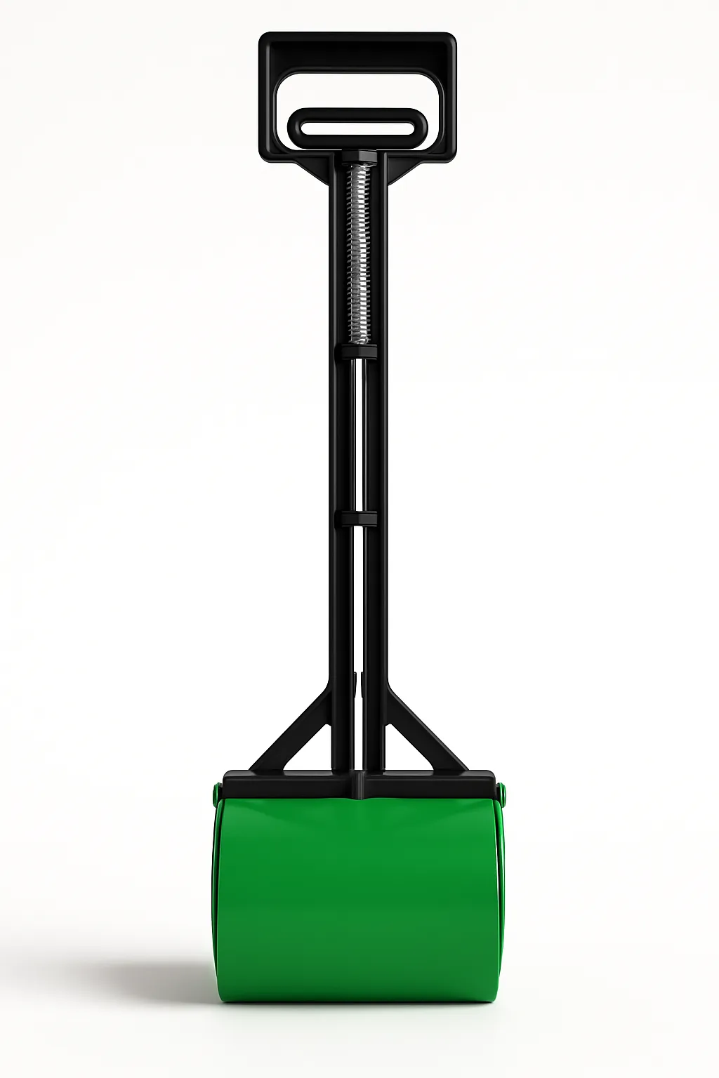 Recogedor de heces para mascotas con mango largo, color verde